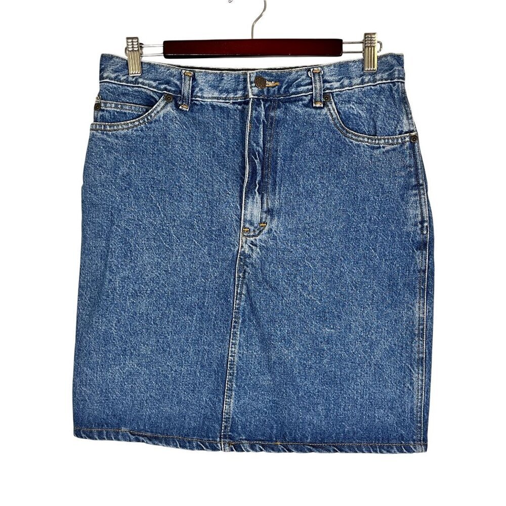 Retro Denim Jean Skirt 10 Boho Indie Festival Western Cowgirl Country Concert